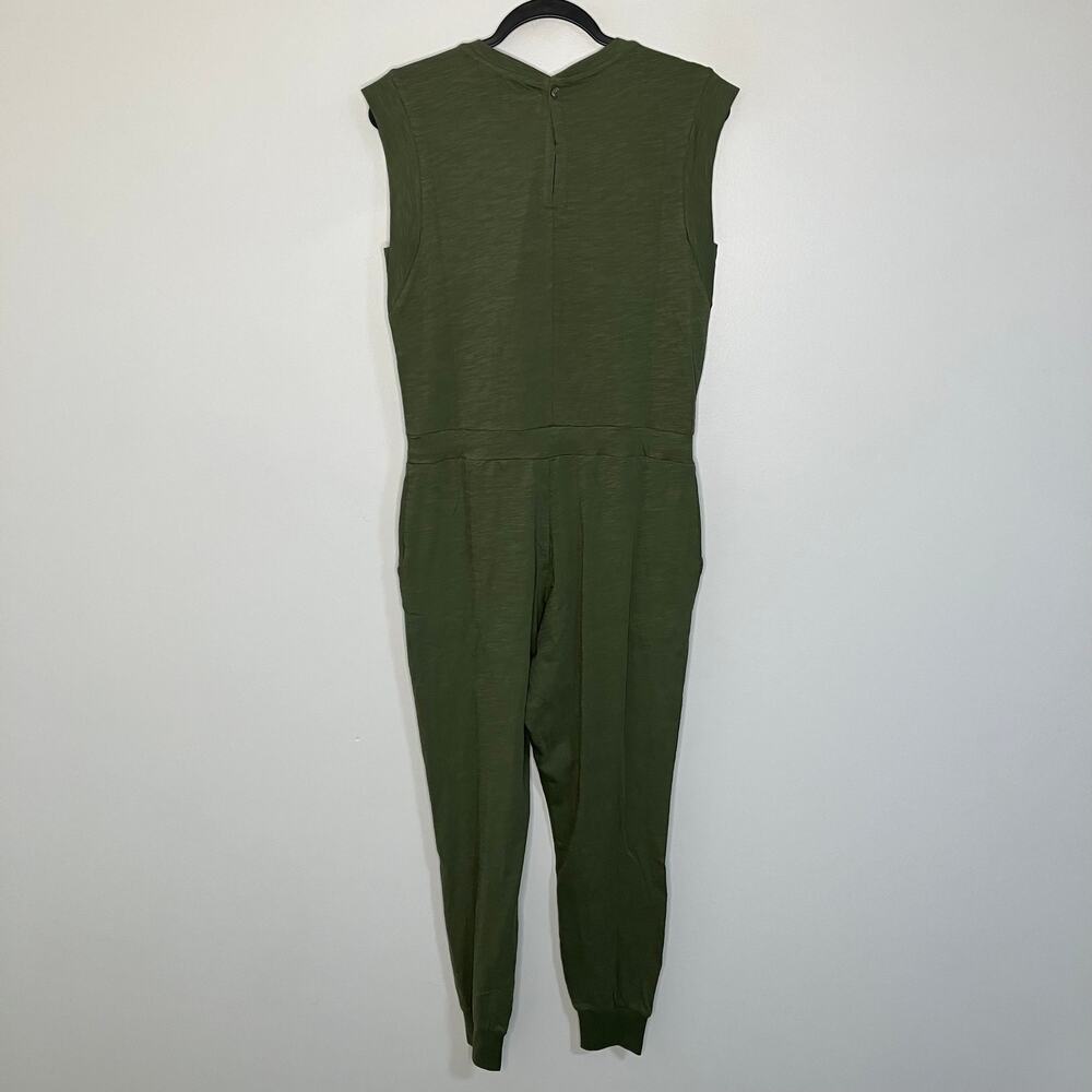 PACT Women's Olivine Relaxed SLub Muscle Tee Jumpsuit Olive Green Small - Picture 2 of 2